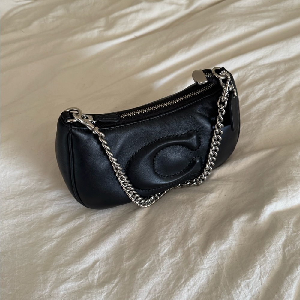 Coach Black Crescent Leather Shoulder Bag